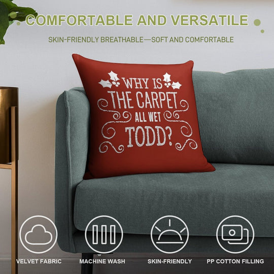 Christmas Vacation Todd And Margo Quote by Kelly Design Company Soft Multiple Sizes Throw Pillow