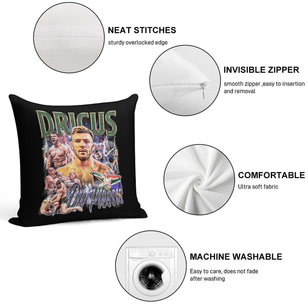 Dricus Du Plessis Stillknocks Soft Hidden Zipper Throw Pillow