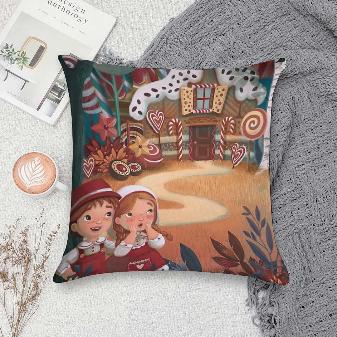 Hansel Gretel Soft Hidden Zipper Throw Pillow