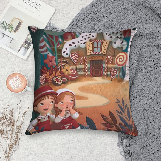 Hansel Gretel Soft Hidden Zipper Throw Pillow