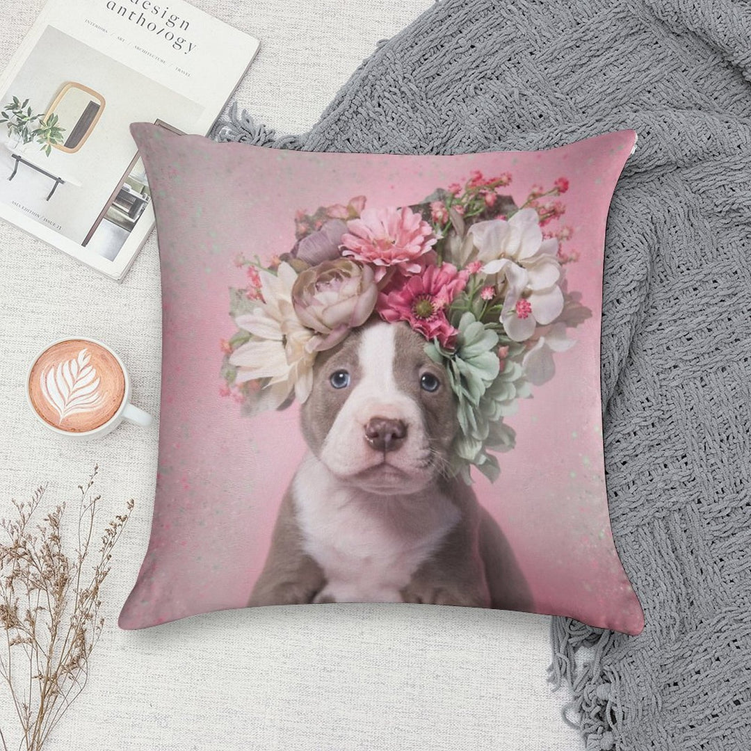 Flower Power, Frito Soft Hidden Zipper Throw Pillow