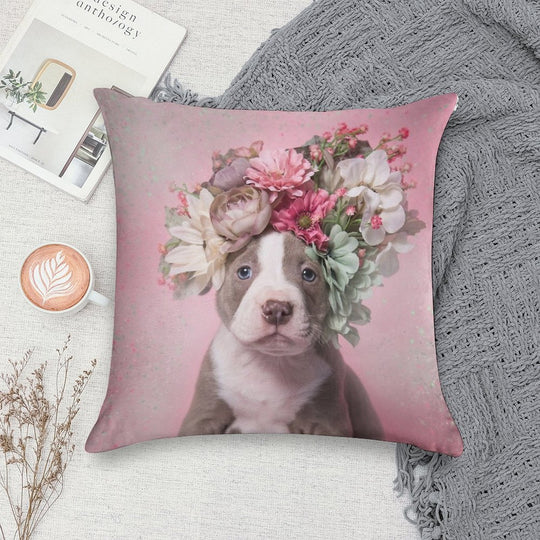 Flower Power, Frito Soft Hidden Zipper Throw Pillow