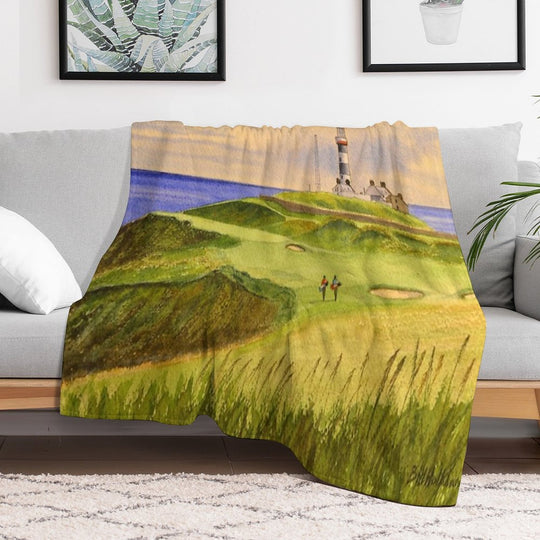 Old Head Golf Course Ireland Hole 4 Quick-dry Throw Blanket