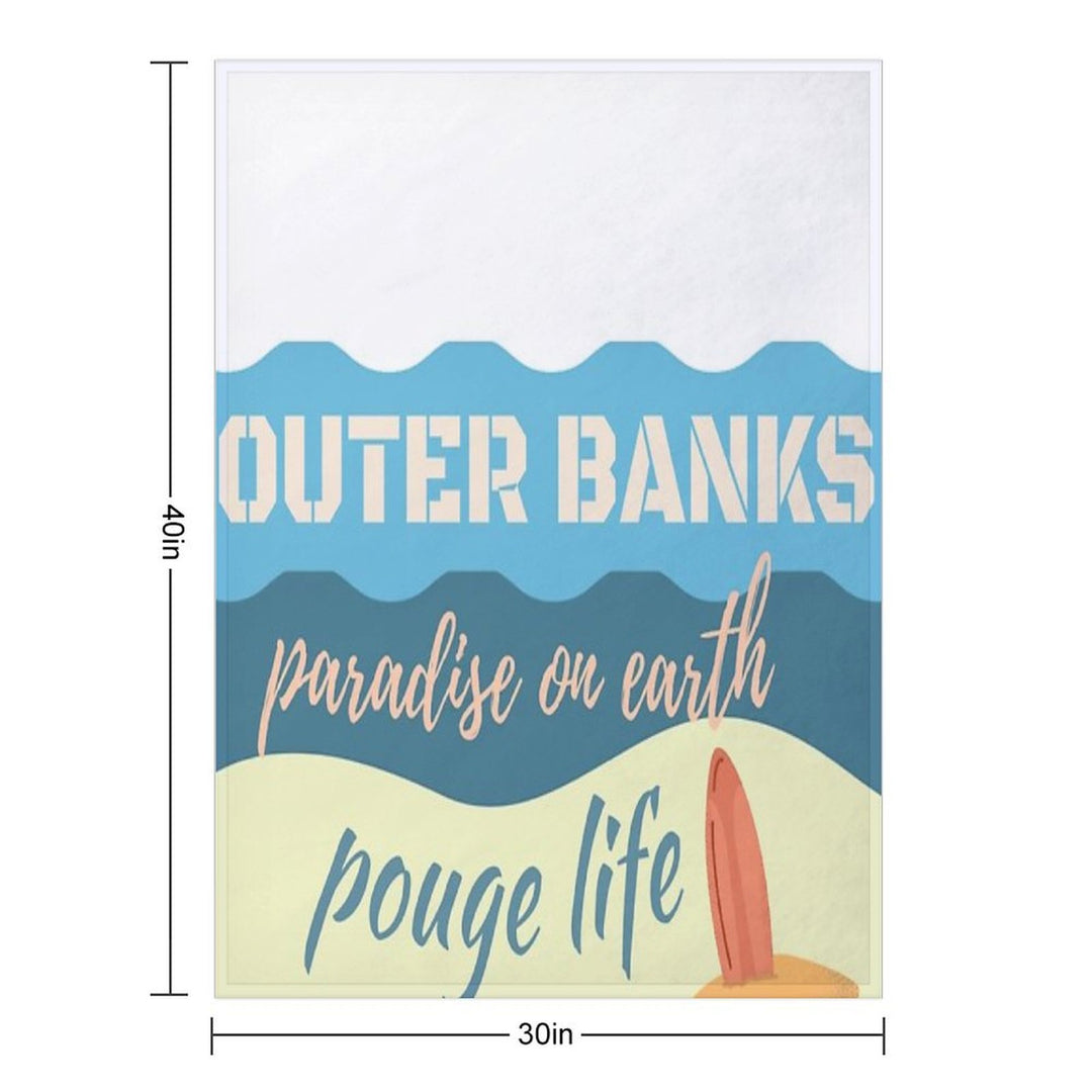 Outer Banks Paradise on Earth Quotes Gift-ready Throw Blanket