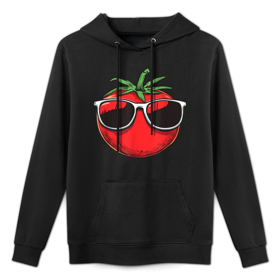 Funny Tomato Sunglasses Cotton-Polyester Blend Hoodie