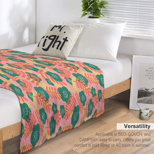 Bright Florals Multi-functional Throw Blanket