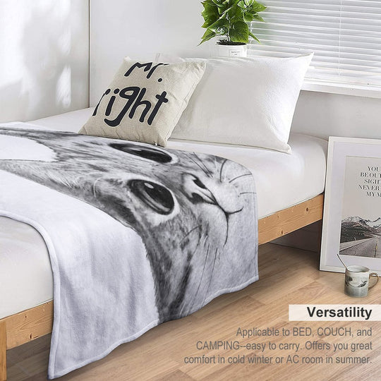 Sneaky Cat Easy Care Throw Blanket
