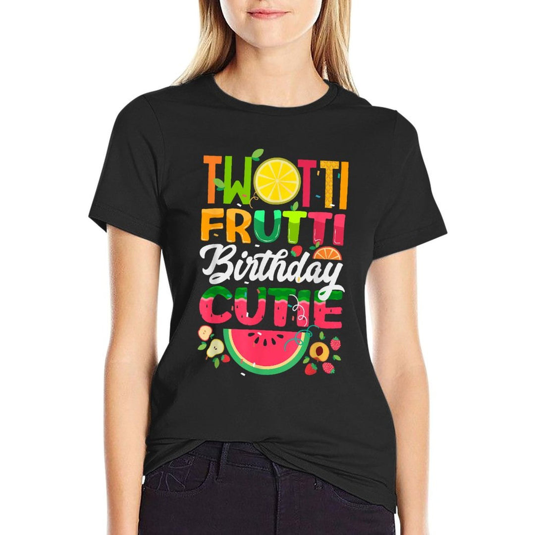 Cute 2 Year Old Birthday Party Twotti Frutti Family Matching  Quick-drying T-Shirt