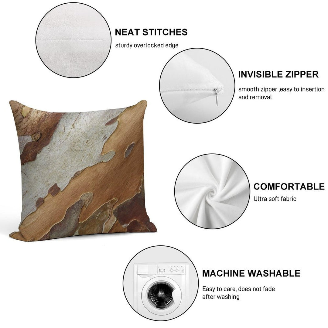Tree Bark Soft Warmth Comfort Throw Pillow
