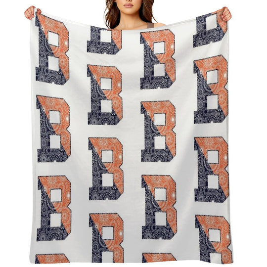 Bucknell B - Full Pattern Quick-dry Throw Blanket