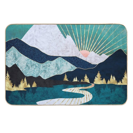 Winter River  Stain-Proof Bath Mat