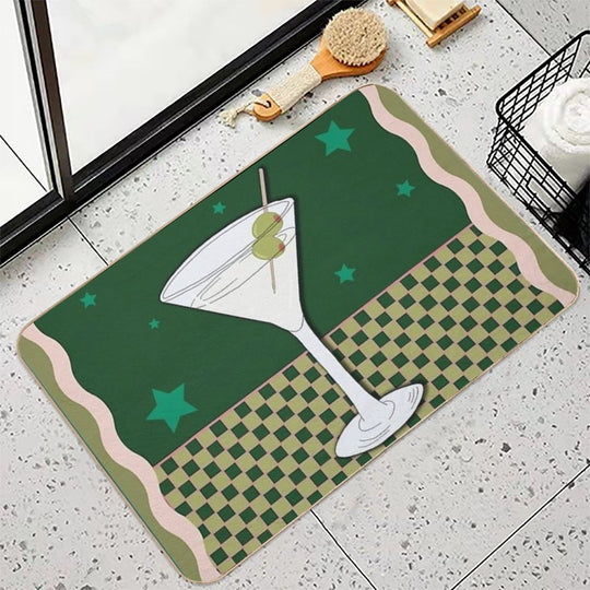Dirty Martini Poster  Easy Maintenance Bath Mat