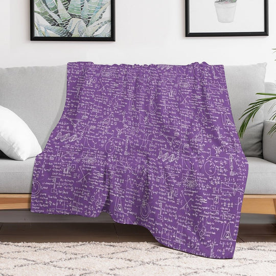 Physics Equations  Purple Anti-pilling Throw Blanket