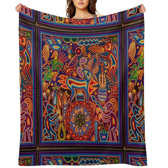 Huichol Premium Throw Blanket