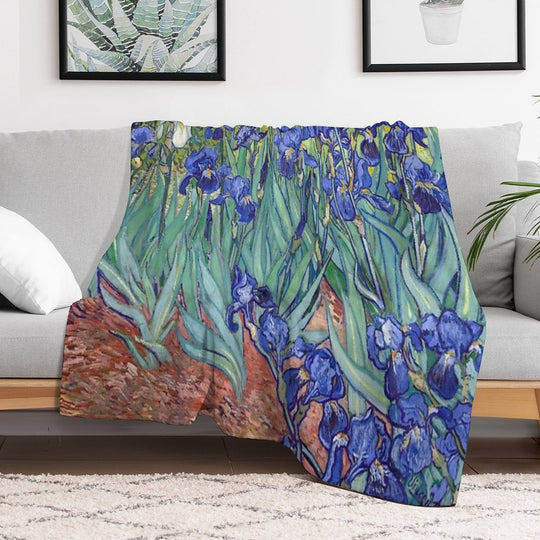 Van Gogh - Irises Quick-dry Throw Blanket