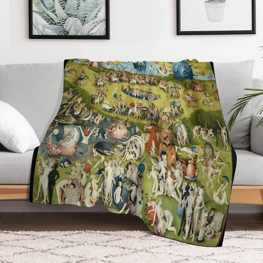 The Garden of Earthly Delights Full Image Multi-functional Throw Blanket