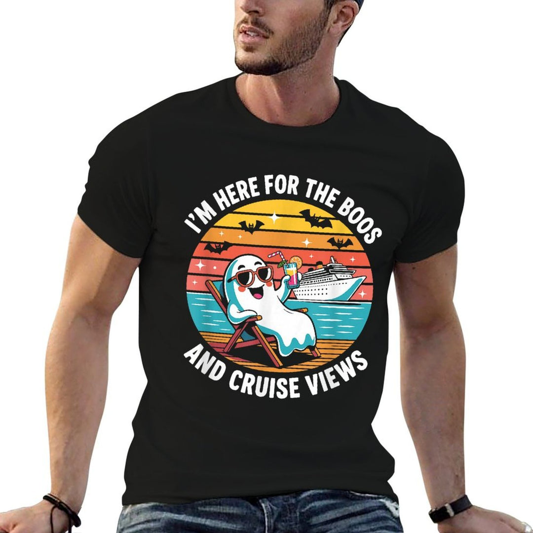 Here for The Boos And Cruise Views Halloween Party  Eco-friendly Material T-Shirt
