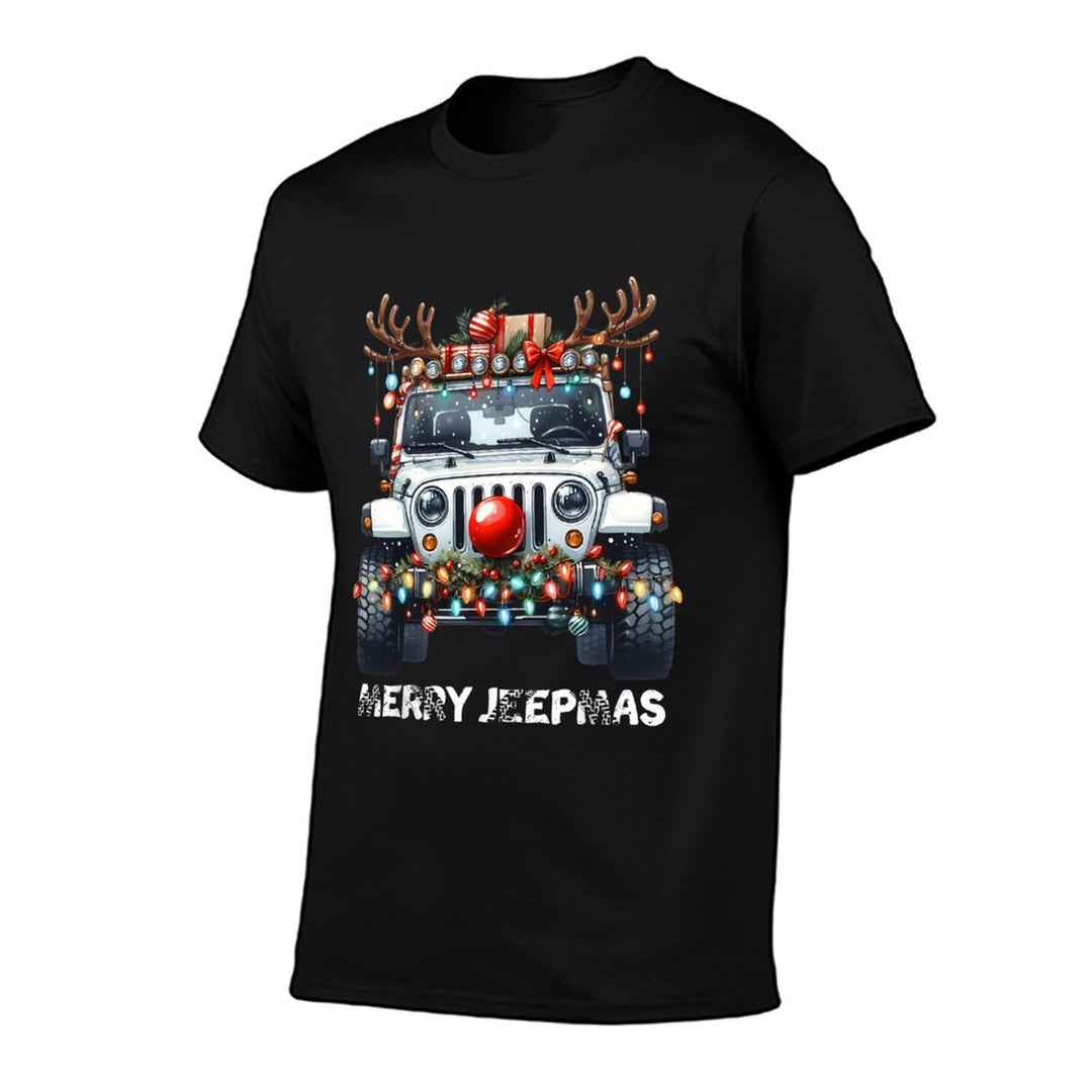 Merry Jeepmas Ugly Light Reindeer Christmas  Affordable Price T-Shirt