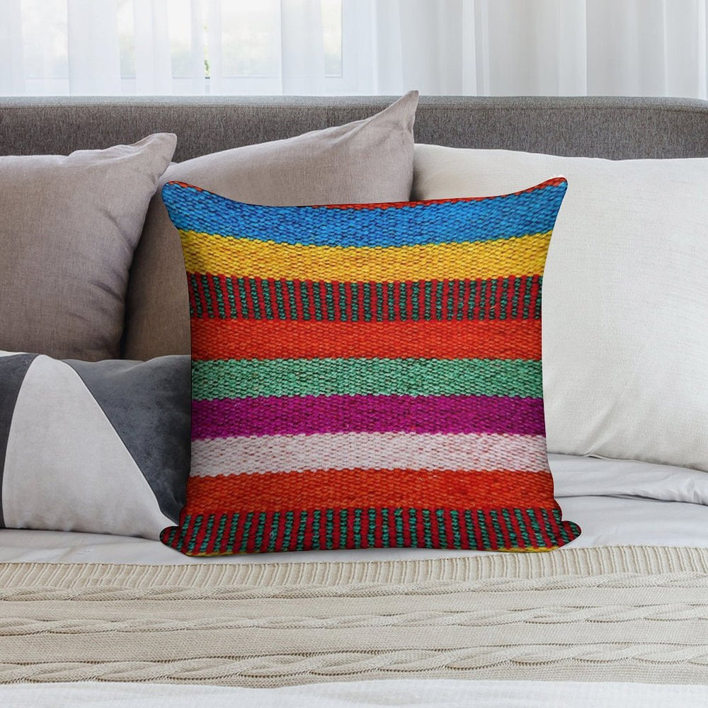 Peruvian Stripes Soft Decorative Cover Throw Pillow