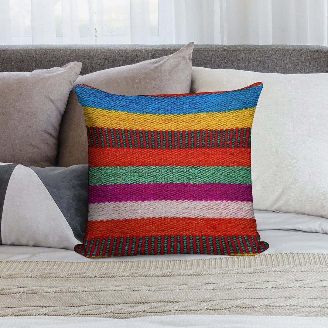 Peruvian Stripes Soft Decorative Cover Throw Pillow