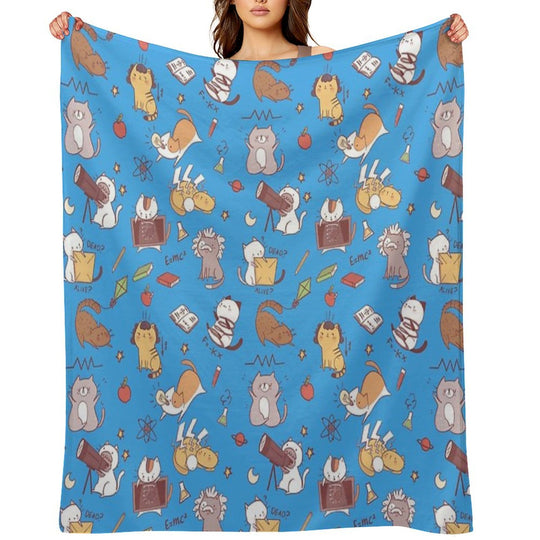 Science Kittens Anti-pilling Throw Blanket