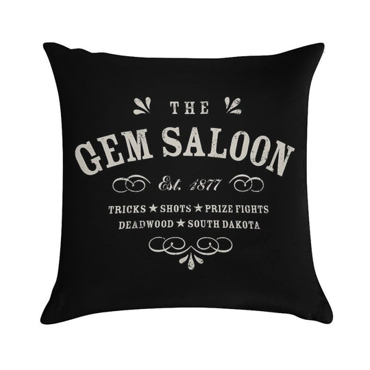 The Gem Saloon, Deadwood Soft Easy Maintenance Throw Pillow