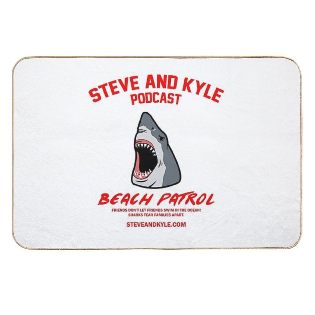 Steve And Kyle Shark Awareness  Slip-Resistant Bath Mat