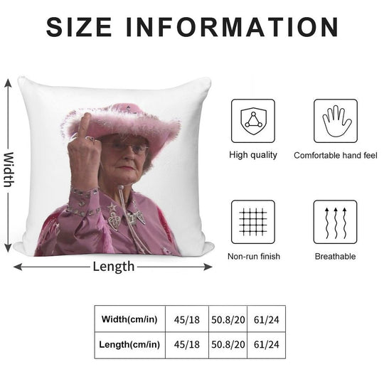 Doris Gavin & Stacey Middle Finger Soft Reinforced Edging Throw Pillow