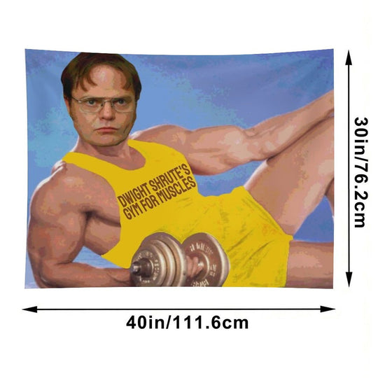 Dwight's Gym For Muscles Tapestry