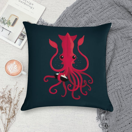 Kraken Attaken Soft Washable Throw Pillow