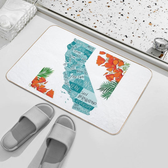 Beauty California  Repositionable Bath Mat