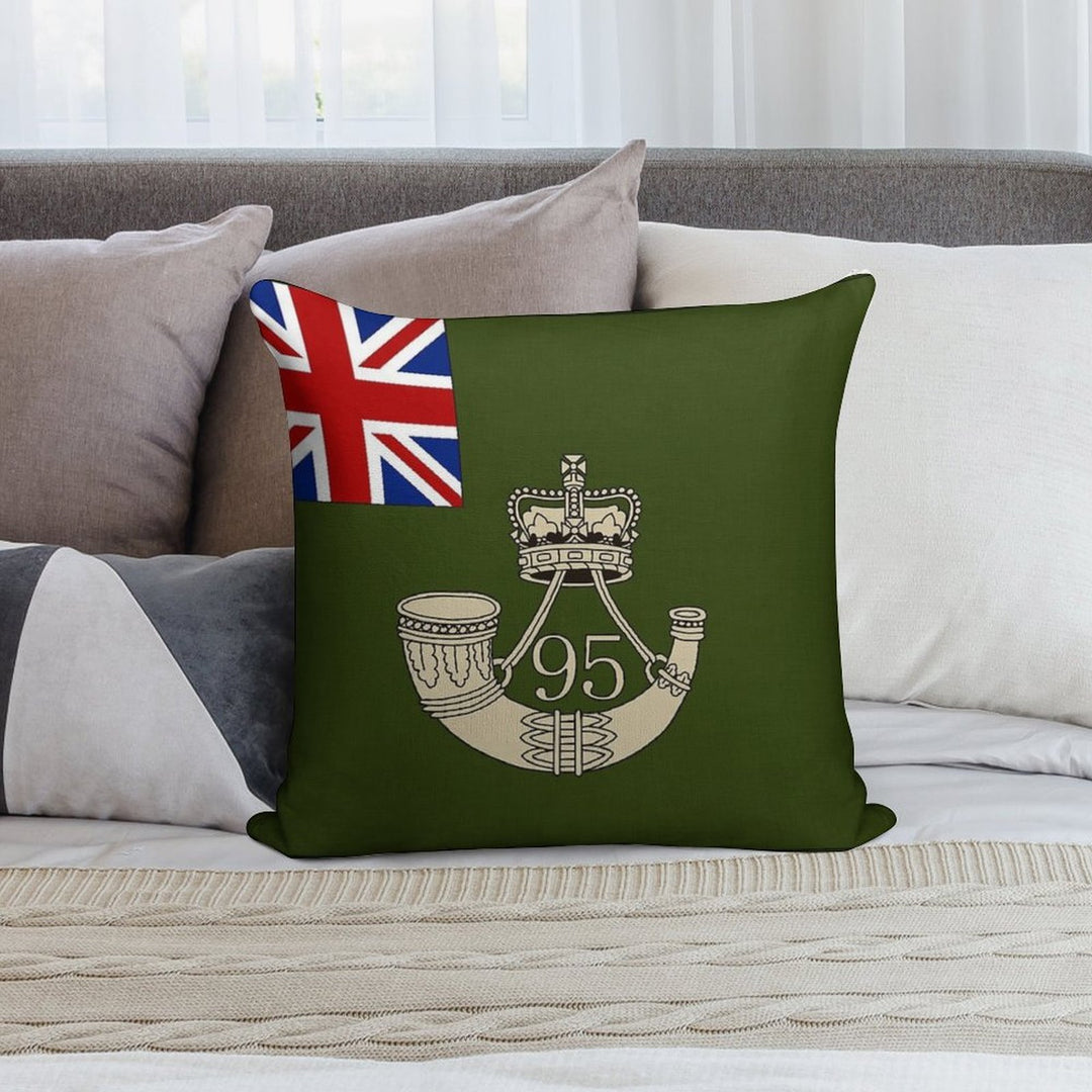 Napoleonic British Flag of The 95th Rifles Soft Easy Maintenance Throw Pillow