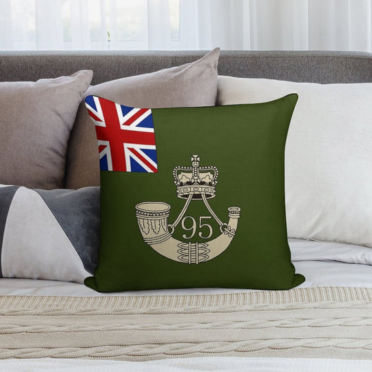 Napoleonic British Flag of The 95th Rifles Soft Easy Maintenance Throw Pillow