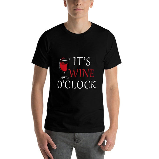 Its Wine Oclock Wine Drinker Lover Wine Glass  Affordable Price T-Shirt