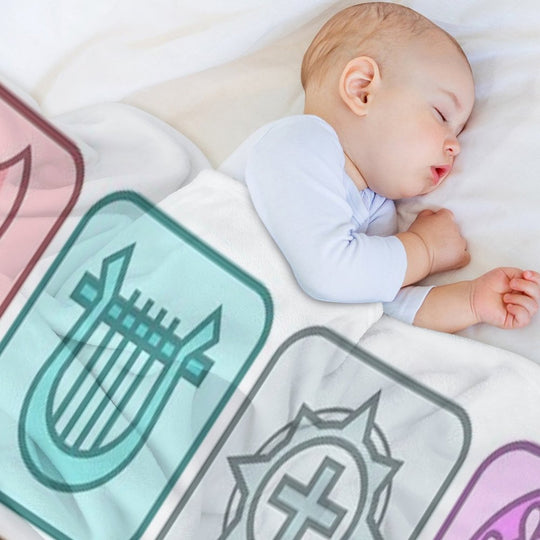 JoCat Crap Guide to DnD Class Icons [Color] Versatility Throw Blanket