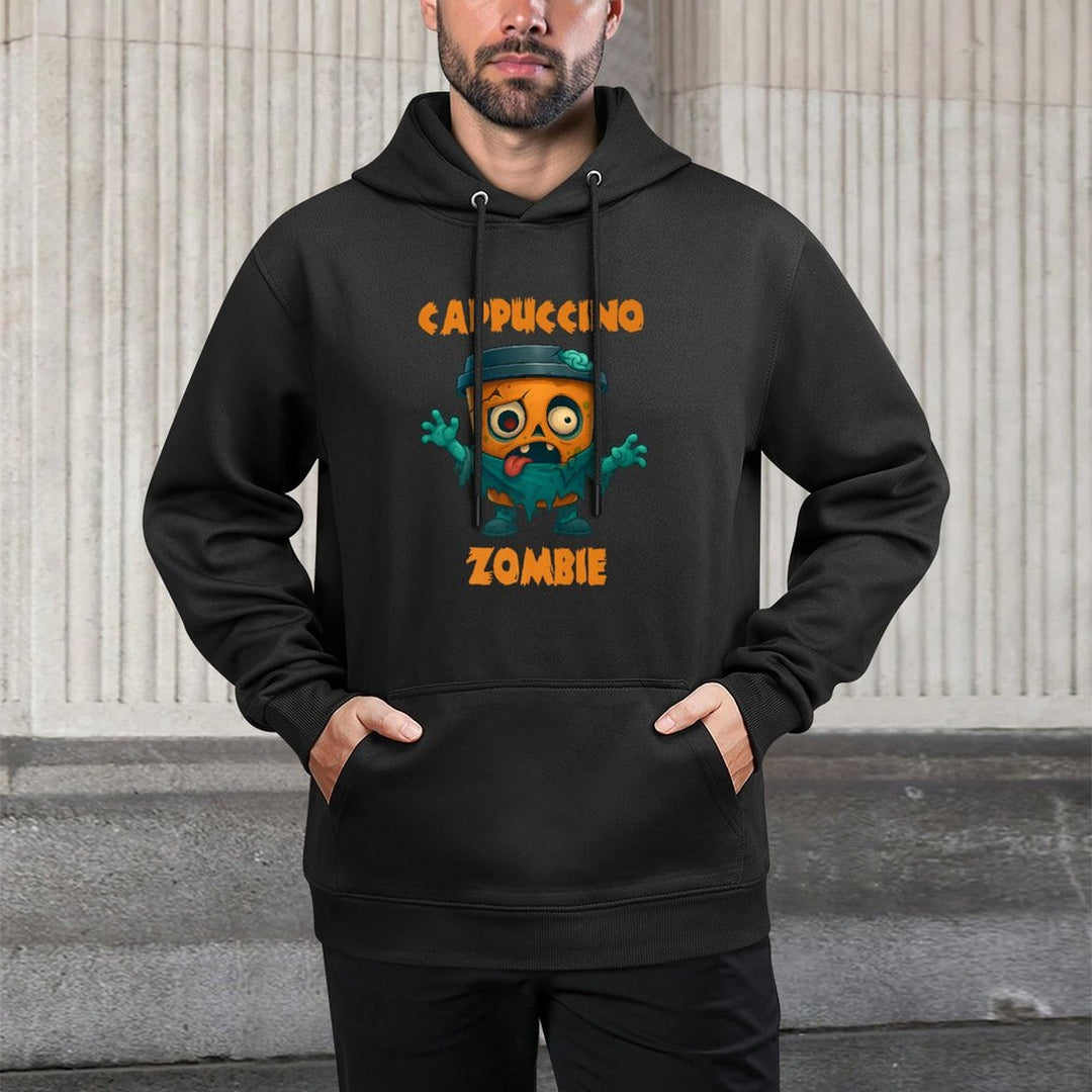Italian Brainrot Meme Cappuccino Assassino Zombie Halloween Premium Colorfast Hoodie