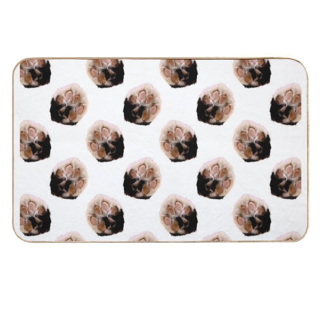 Calico Kitty Paw Pattern  Long-Lasting Bath Mat
