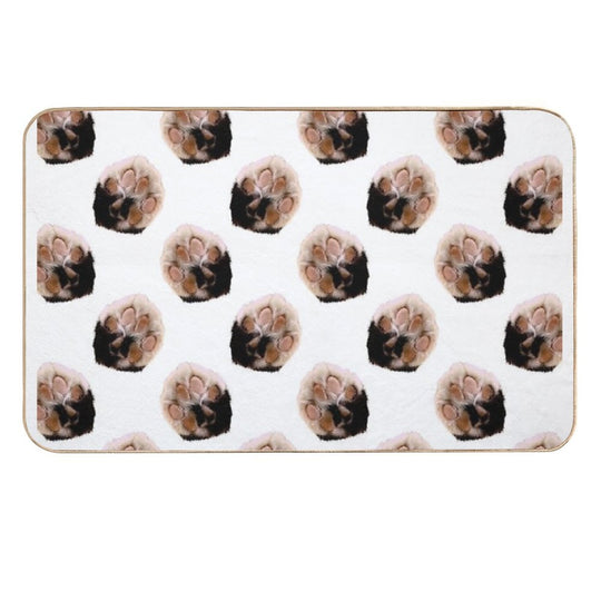 Calico Kitty Paw Pattern  Long-Lasting Bath Mat