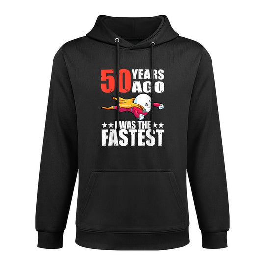 50 Years Ago I Was The Fastest 50th Birthday Sperm Cotton-Polyester Blend Hoodie