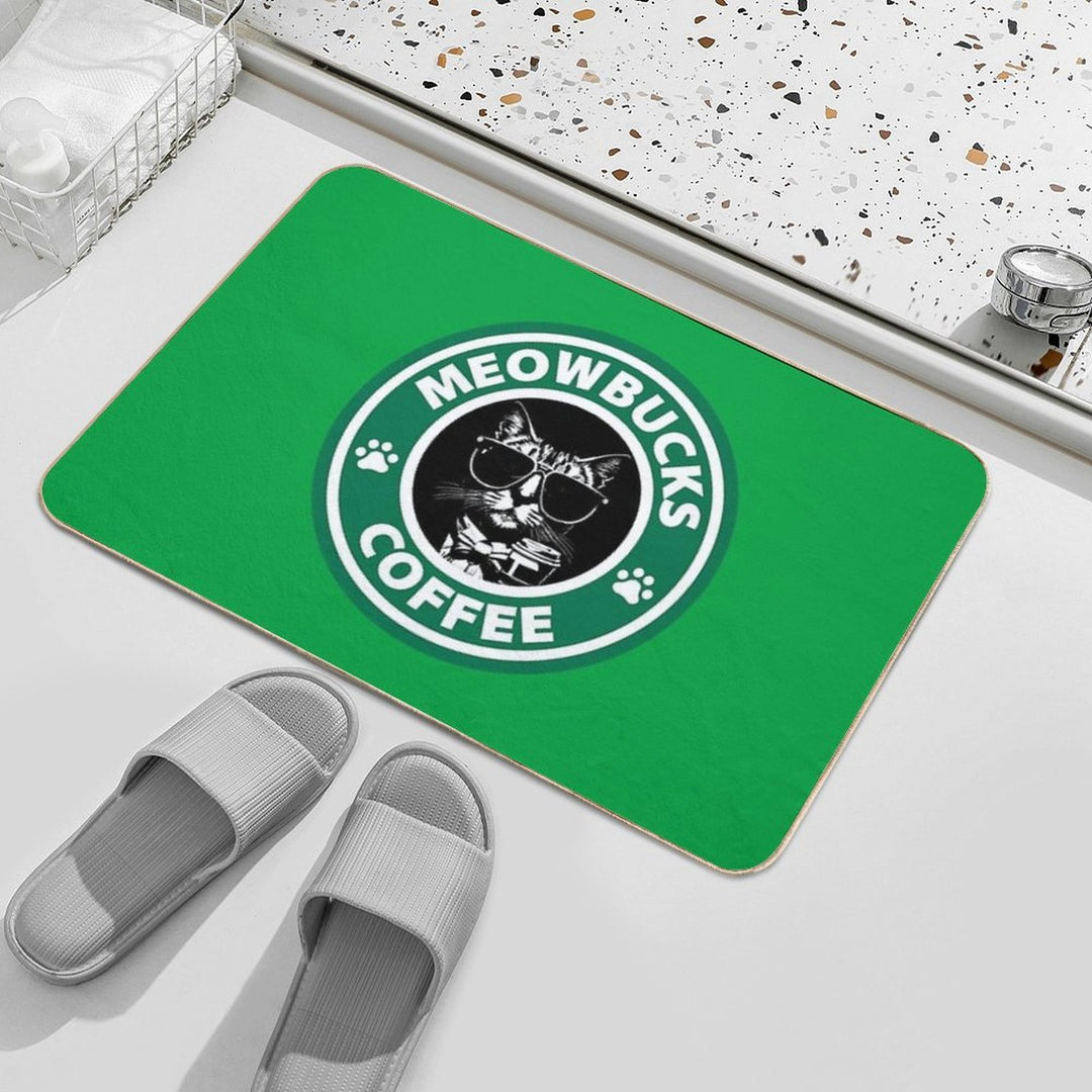 MeowBucks Coffee  Fade-Resistant Bath Mat