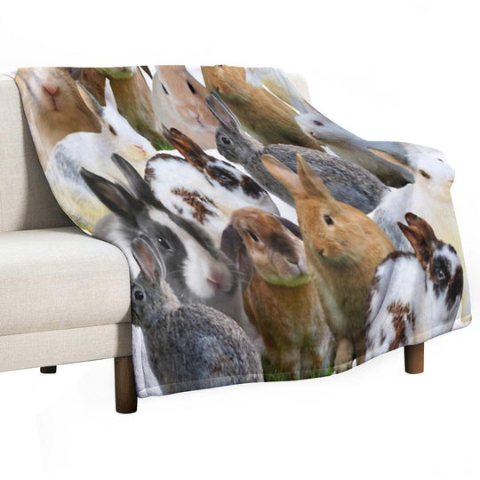 Cute Rabbitsbunnies All-season Throw Blanket