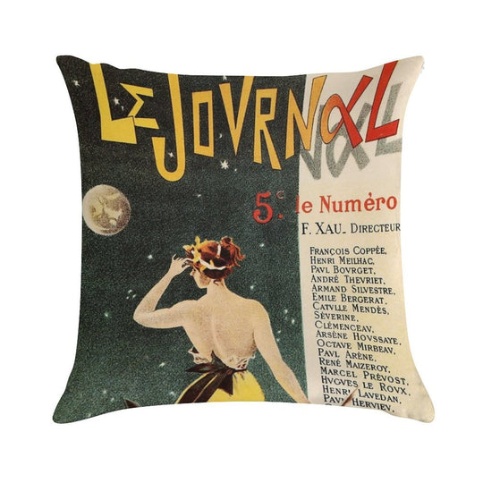 LE JOURNAL Publiera ROME Par Emile Zola by Poster Artist Charles Lucas 1899 Soft Washable Throw Pillow