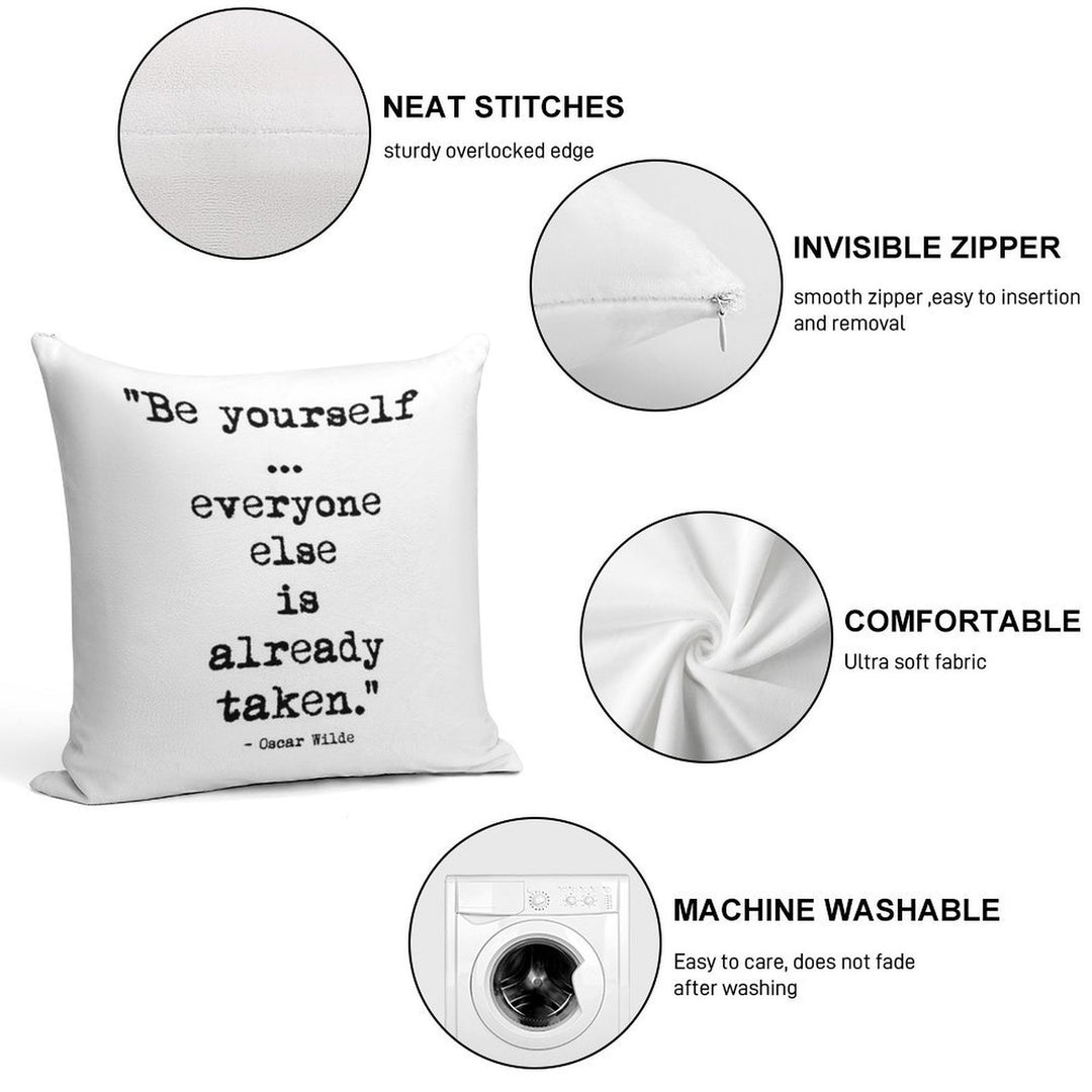Oscar Wilde Be Yourself Soft Skin-Friendly Throw Pillow