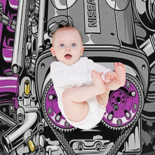 Nissan RB26 Engine Sustainable Throw Blanket