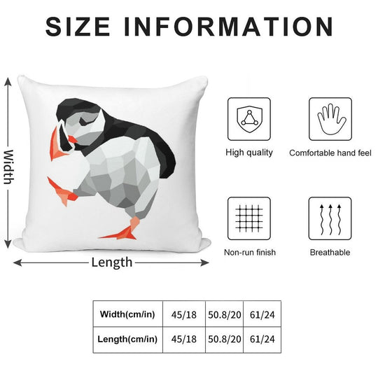 Shubie Dancing Puffin Soft Washable Throw Pillow