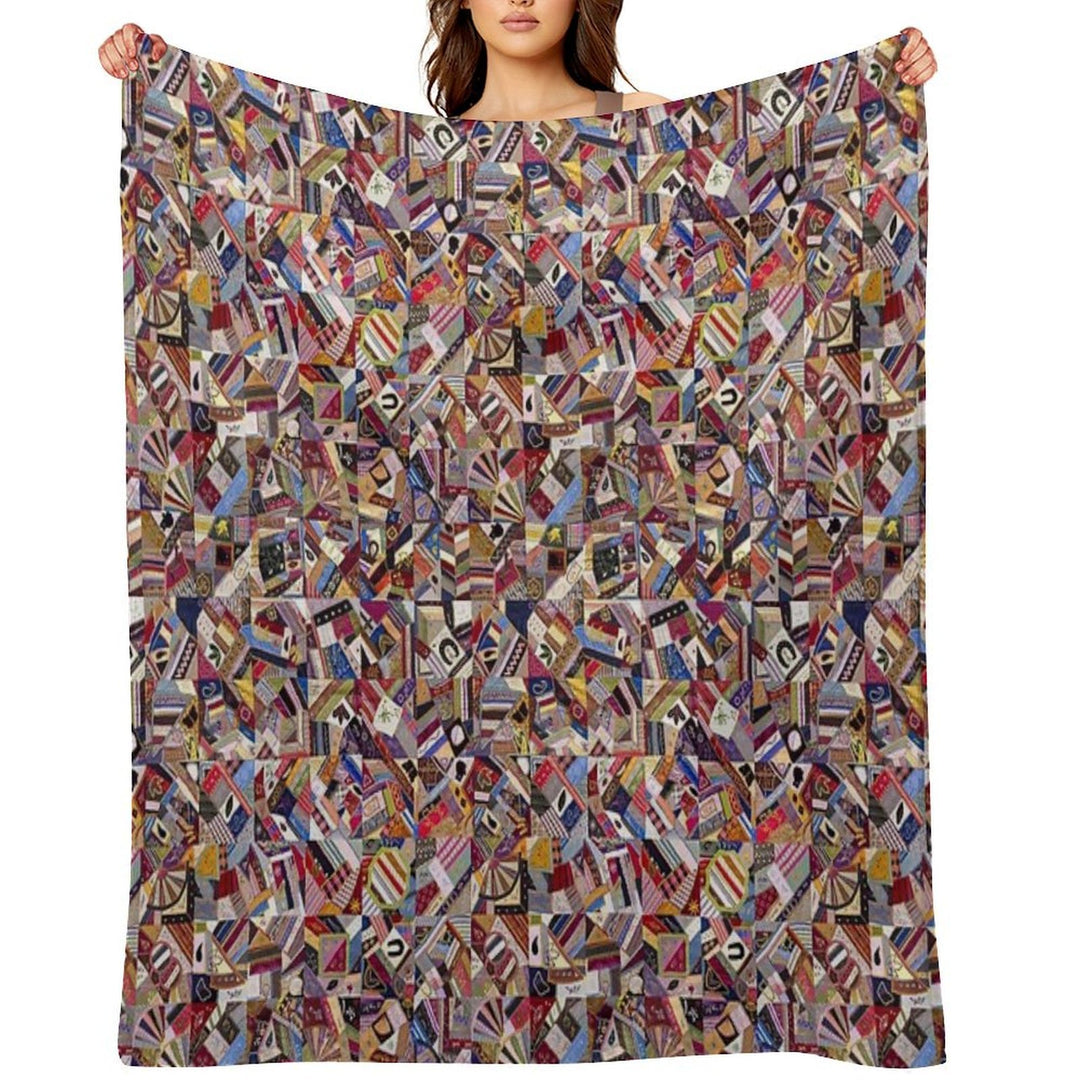 Countryside Palette Cottage Bohemian Patchwork Quilting Crazy Quilt All-season Throw Blanket