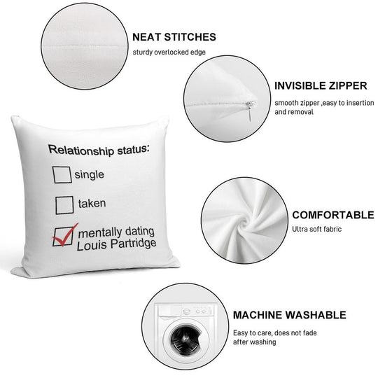 Mentally Dating Louis Partridge Soft Durable Construction Throw Pillow