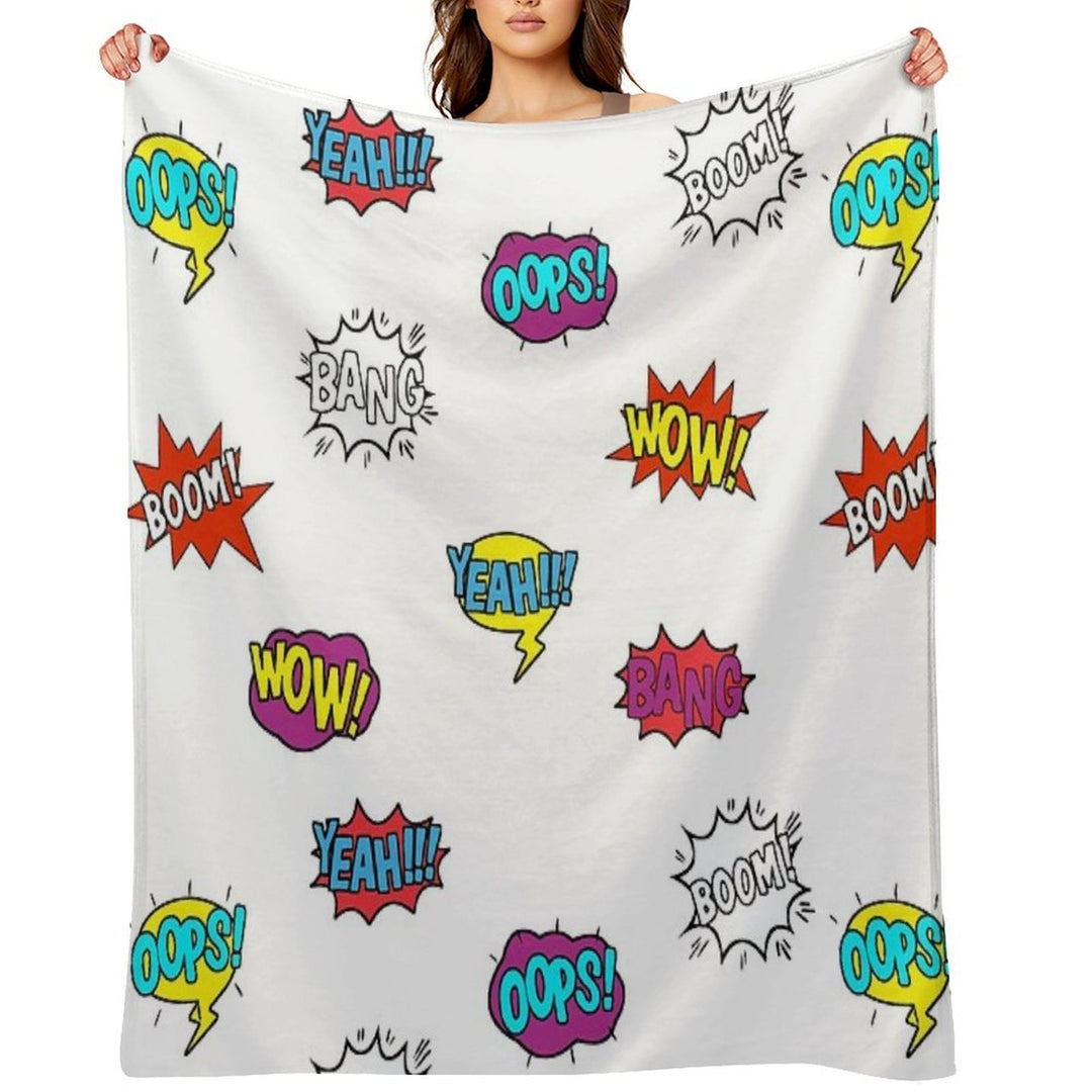 Pop Art Comic Book Style - LBC Easy Care Throw Blanket
