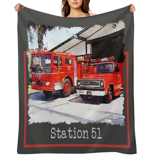 Station 51, Emergency TV Show Plush Throw Blanket