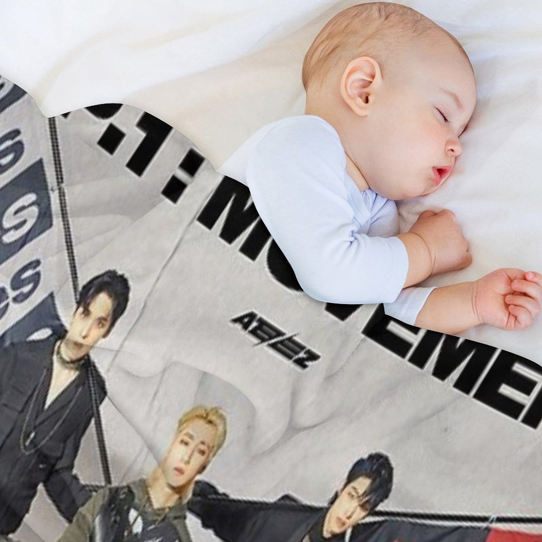 ATEEZ THE WORLD EP.1  MOVEMENT GUERRILLA Versatility Throw Blanket